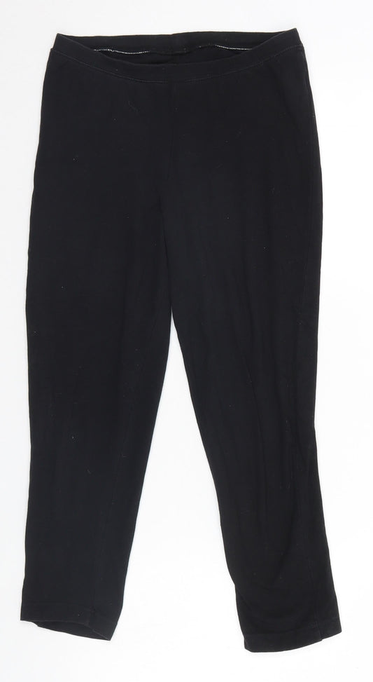 Womens UK Size M Preworn Black Leggings