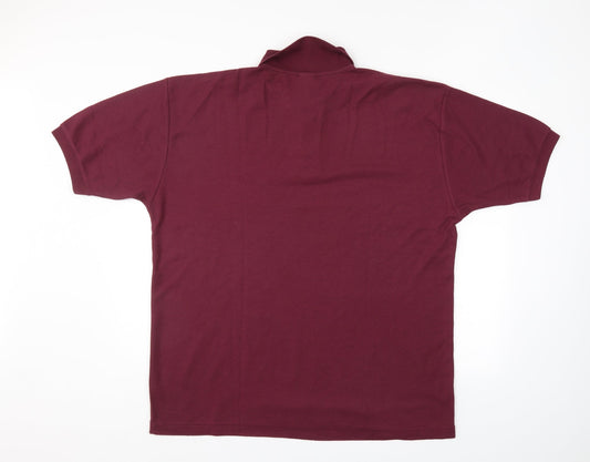 JERZEES Mens Purple Polo Size 2XL