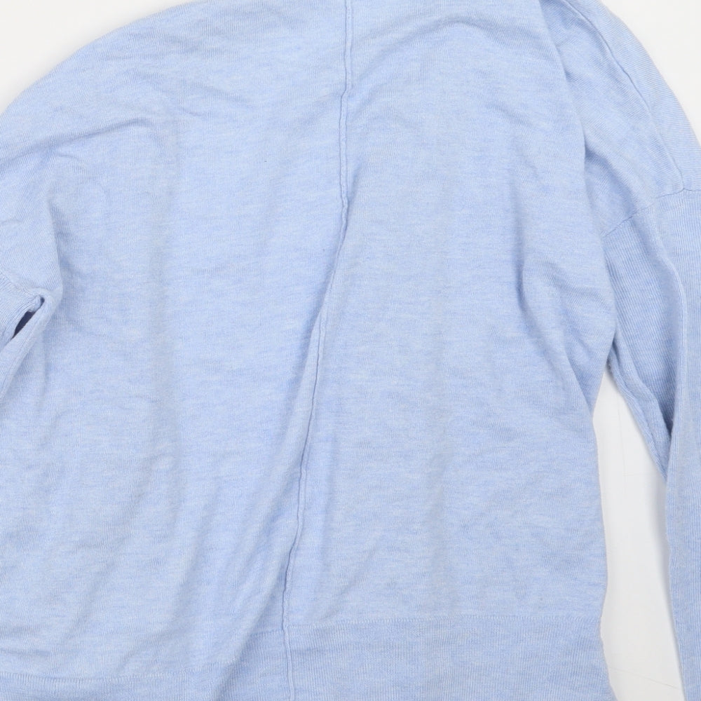 Nutmeg Womens Blue Knit Cardigan Jumper Size 8