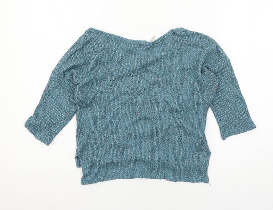 Sparkle & Fade Womens Blue Knit Pullover Jumper Size S