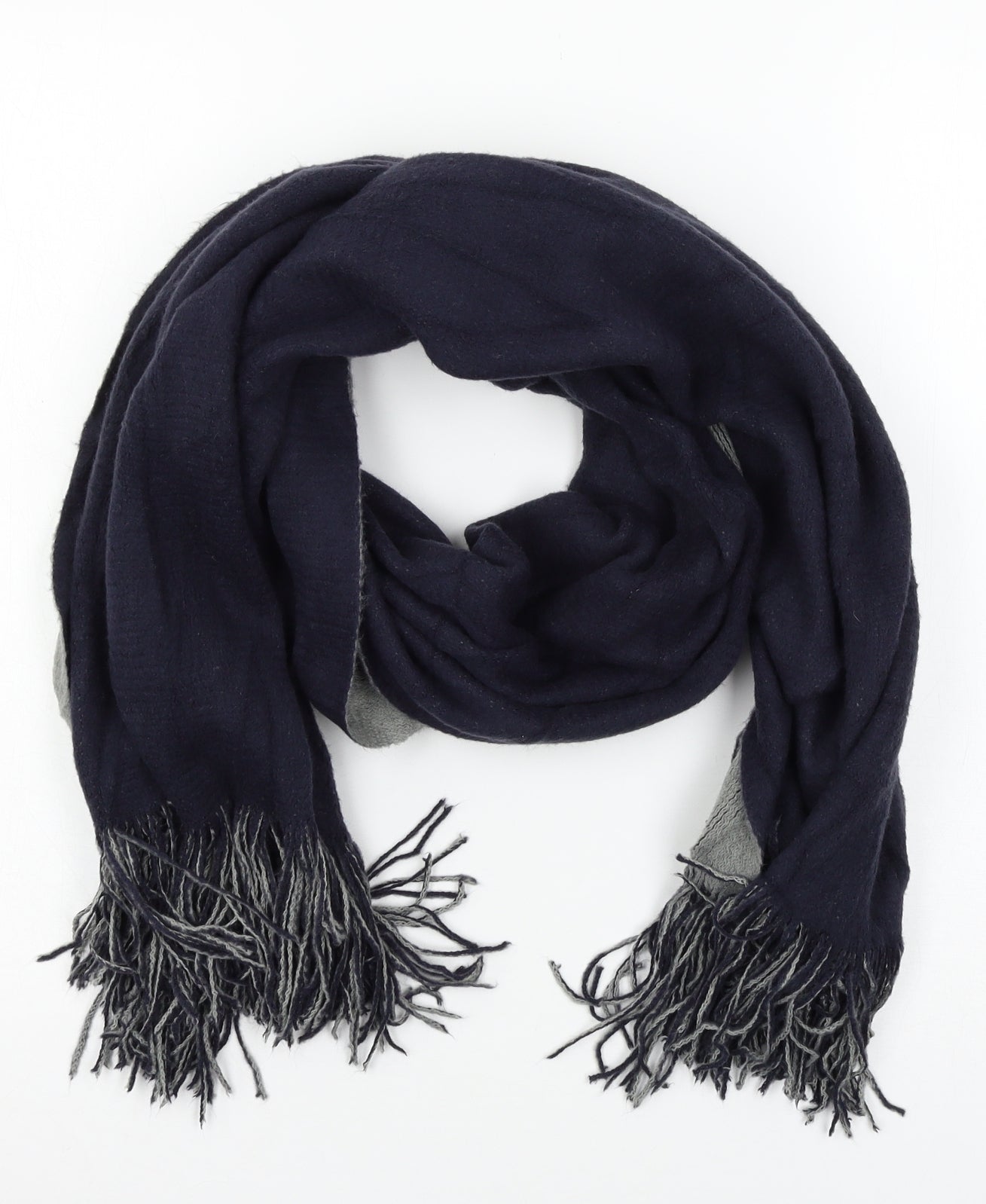Preworn Mens Blue Knit Rectangle Scarf Scarf One Size