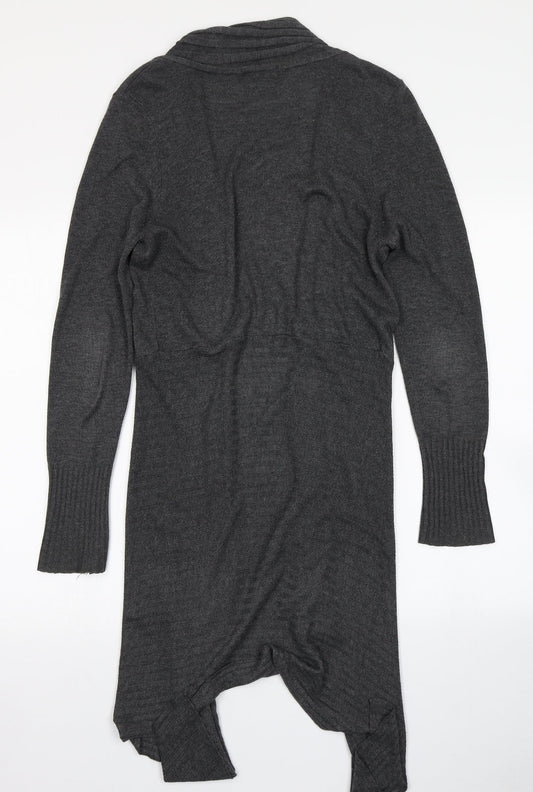 F&F Womens Grey Knit Cardigan Jumper Size 8