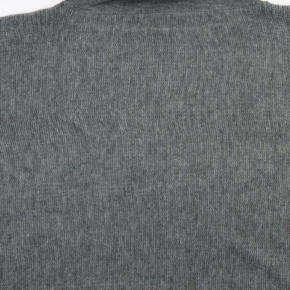 Womens UK Size One Size Quiz Green Pullover Jumper