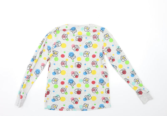 George Girls Grey Polka Dot Basic T-Shirt Size 13-14 Years - pudsey