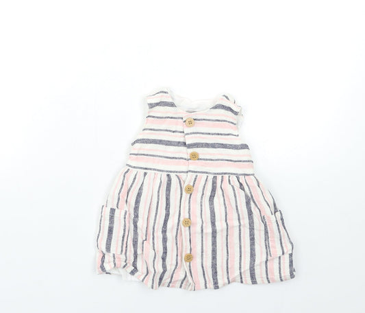 Primark Baby Pink Striped Fit & Flare Size 3-6 Months