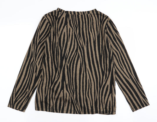 F&F Womens Multicoloured Striped Basic T-Shirt Size 10