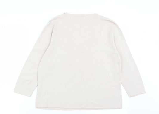 Womens UK Size M talisa Beige Basic T-Shirt