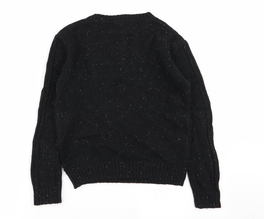 M&S Girls Black Pullover Jumper Size 9-10 Years
