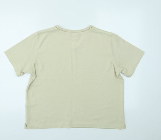 Bonmarché Womens Beige Basic T-Shirt Size M
