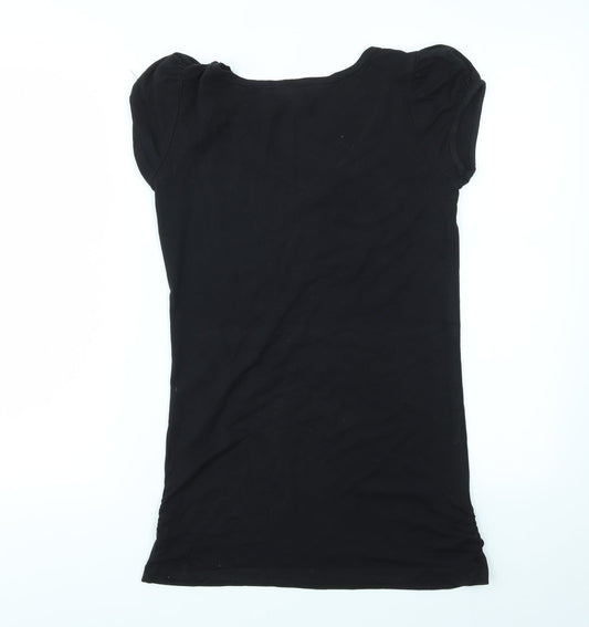 Womens UK Size M MNG Black Basic T-Shirt