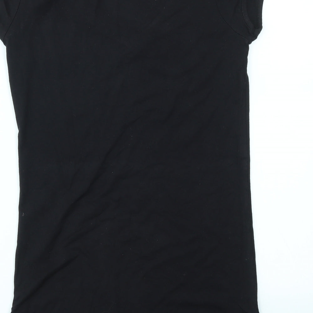 Womens UK Size M MNG Black Basic T-Shirt