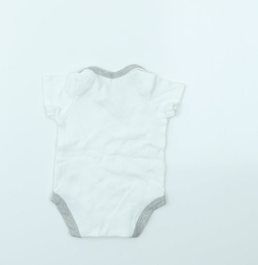 mamas & papas Baby White Babygrow One-Piece Size Newborn