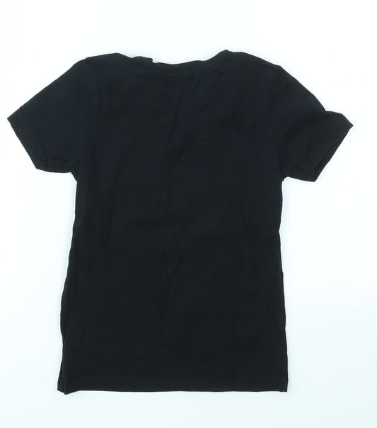 George Boys Black Basic T-Shirt Size 5-6 Years