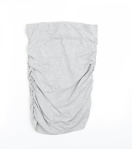 Dorothy Perkins Womens Grey Wrap T-Shirt Size 10