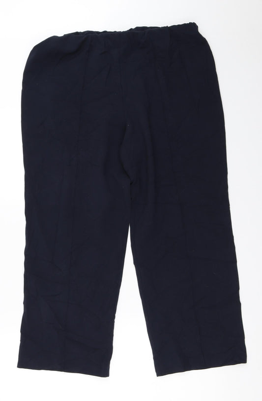 Womens UK Size 14 Sarah Hamilton Regular Fit Blue Trousers