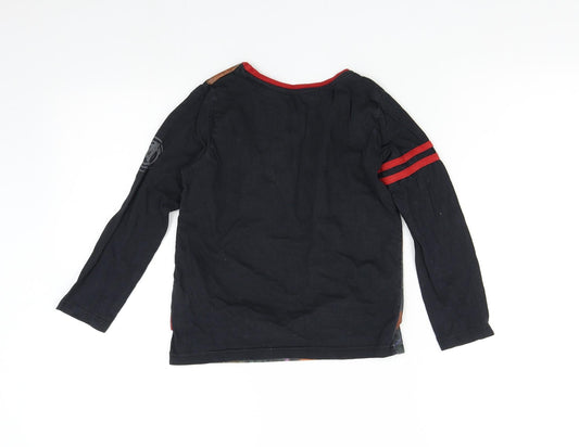 Nutmeg Boys Black Basic T-Shirt Size 6-7 Years - Marvel Avengers