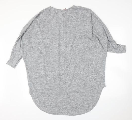 Womens UK Size M Style Plus Grey Basic Blouse