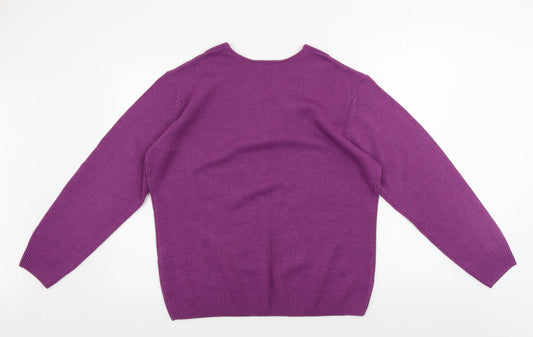 Damart Womens Purple Pullover Jumper Size L