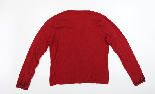 Womens UK Size 18 Berkertex Red Pullover Jumper