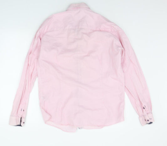 a2 BY ANDRE Mens Pink Polka Dot Button-Up Size L