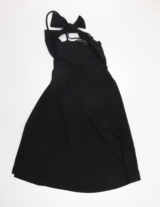 PRETTYLITTLETHING Womens Black Fit & Flare Size 10