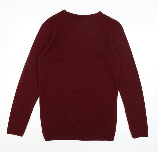 Cedar Wood State Mens Red Pullover Jumper Size S