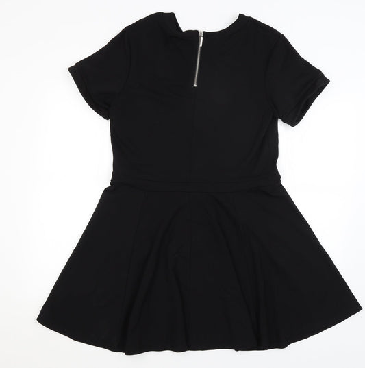 H&M Womens Black Fit & Flare Size L
