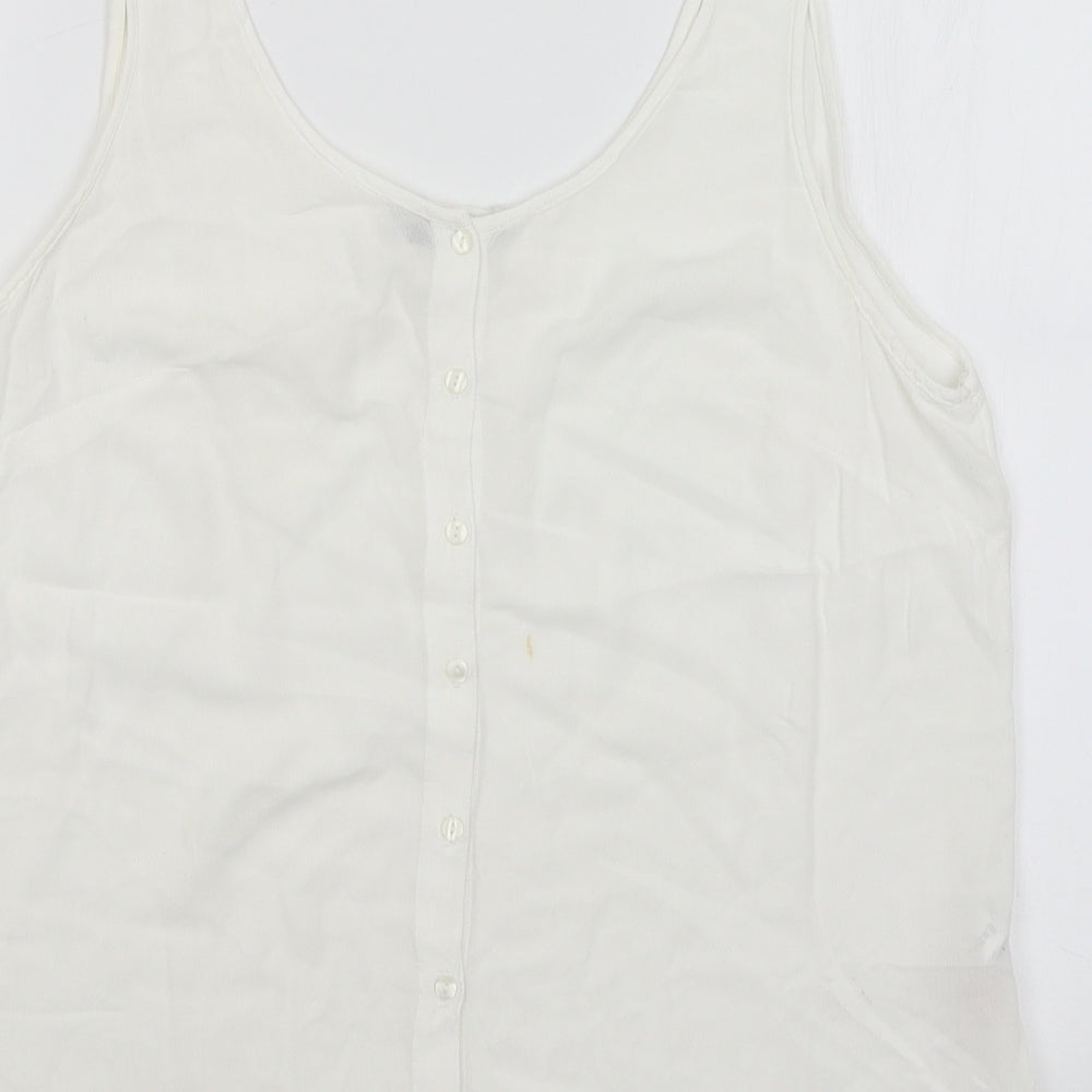 F&F Womens White Basic Tank Size 14