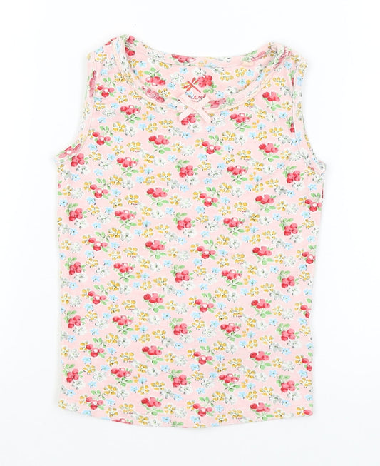 NEXT Girls Pink Floral Basic Tank Size 3-4 Years
