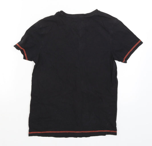Here & There Boys Black Basic T-Shirt Size 11-12 Years - Skate The World