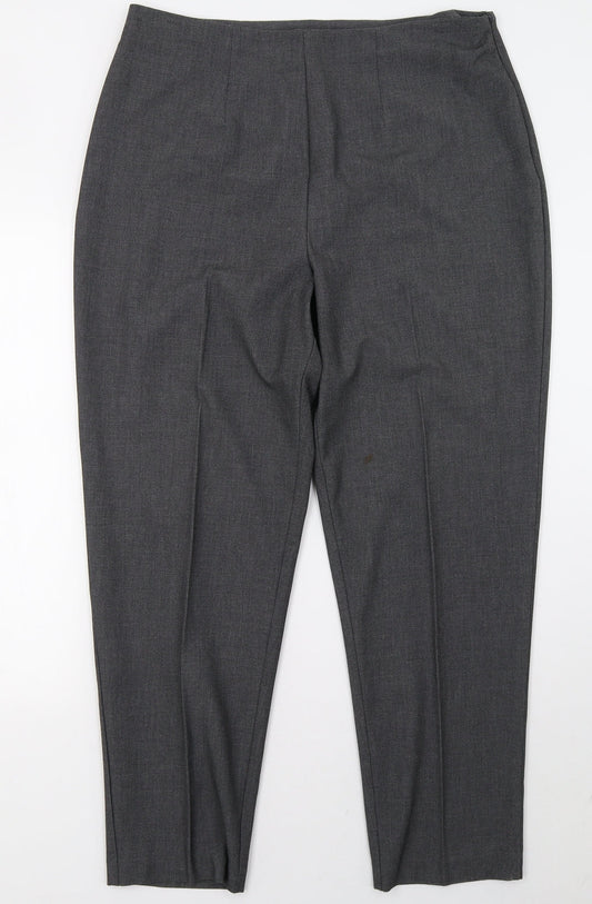 Womens UK Size 14 Berkertex Regular Fit Grey Trousers