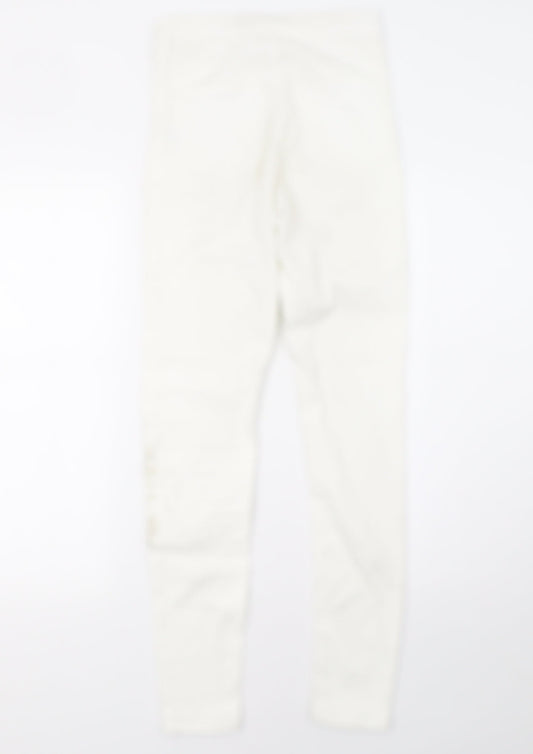 Topshop Womens White Denim Skinny Jeans Size 6 L32 in