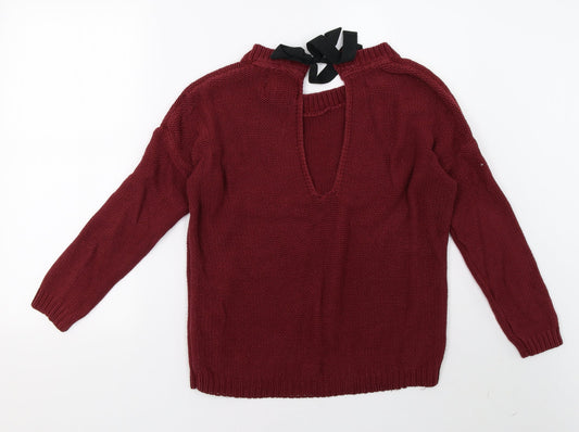 Bershka Womens Red   Pullover Sweatshirt Size S
