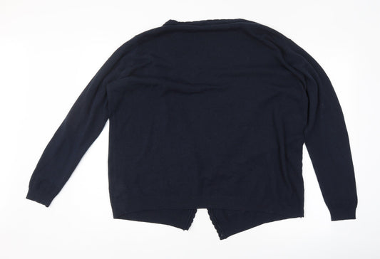 isle Womens Blue Cardigan Jumper Size L