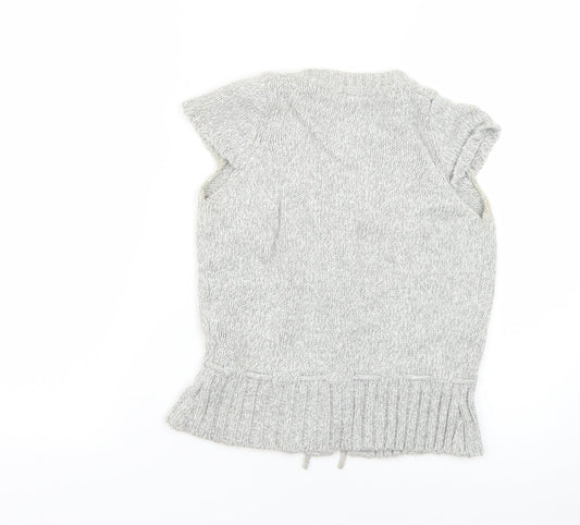 Pumpkin Patch Girls Grey Cardigan Jumper Size 11 Years