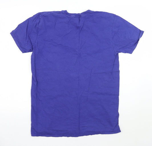 Gildan Womens Blue Basic T-Shirt Size L