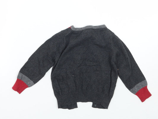 Shrinking Violet Girls Grey Cardigan Jumper Size 12-18 Months