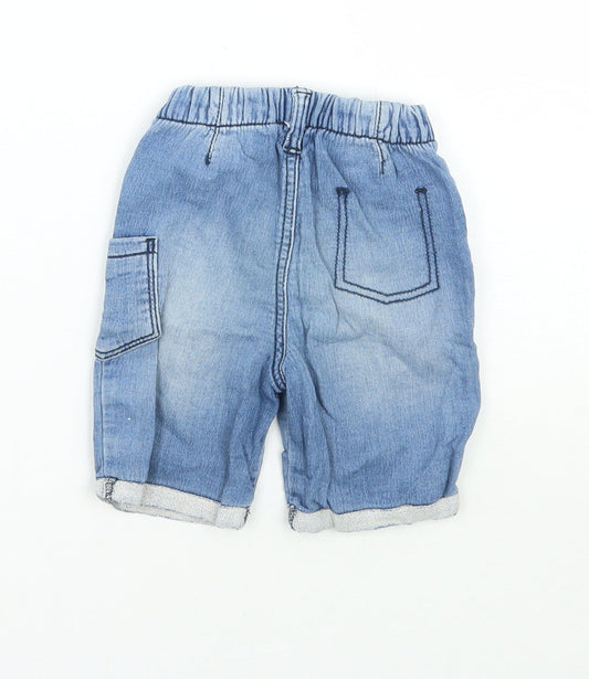 Nutmeg Boys Blue Cargo Jeans Size 9-12 Months