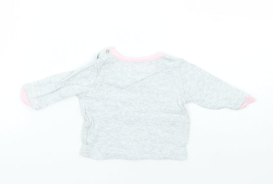Primark Girls Grey Basic T-Shirt Size 0-3 Months