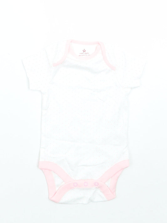 NEXT Girls White Polka Dot Babygrow One-Piece Size 3-6 Months