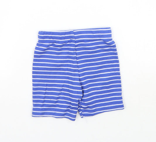F&F Baby Blue Striped Cropped Trousers Size 6-9 Months