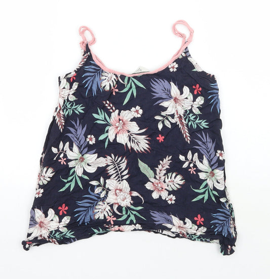 Primark Womens Blue Floral Basic Tank Size S