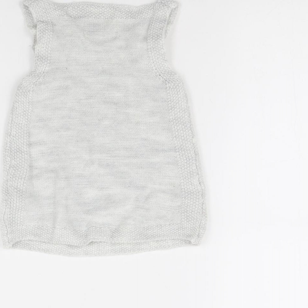 F&F Girls Grey Jumper Dress Size 9-12 Months