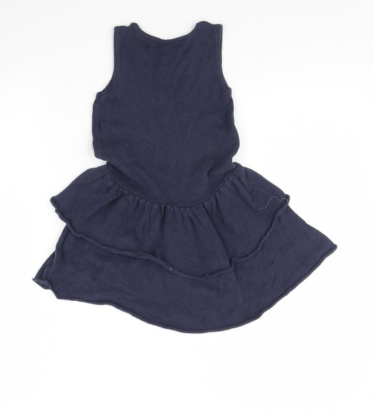 Cotton On Kids Girls Blue Jumper Dress Size 4 Years