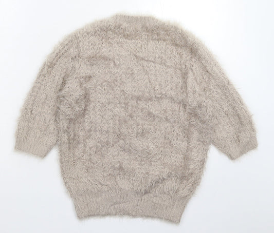 Darling Womens Grey Knit Pullover Jumper Size 10