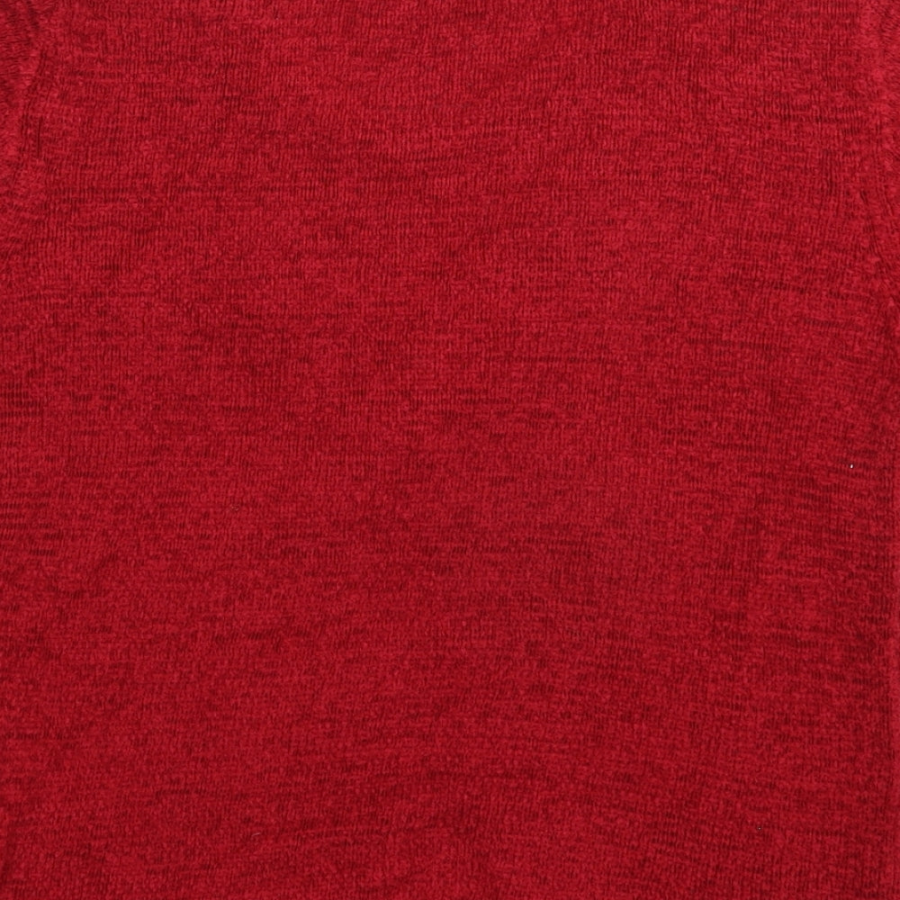 Womens UK Size S BM Red Pullover Jumper