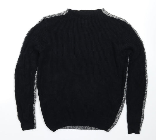 Kuegou Womens Grey Knit Pullover Jumper Size L