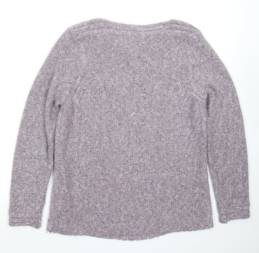 BM Womens Grey Knit Pullover Jumper Size L