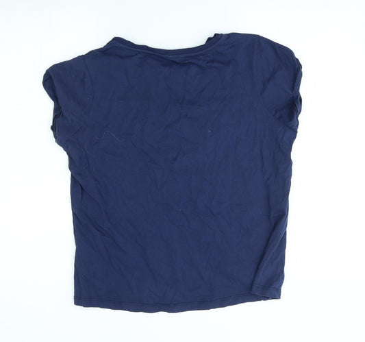 George Womens Blue Basic T-Shirt Size 12 - naughty is the new nice, christmas