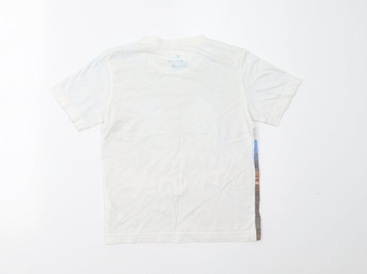 Pop Culture Girls White Basic T-Shirt Size 6-7 Years - NYC